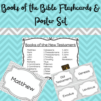 Preview of Books of the Bible Flashcards & Poster Set Bible Class/ Homeschool Bible Drills