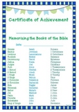 Books of the Bible Memory Activities and Certificates