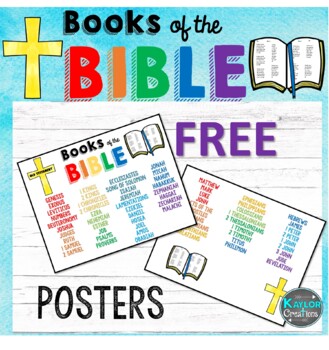 Preview of Books of the Bible Poster Bible Posters