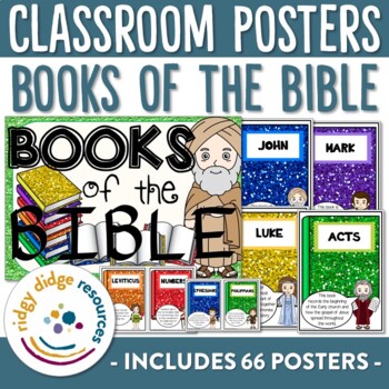 Preview of Books of the Bible Classroom Decor Poster Set