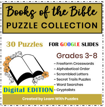 Preview of Books of the Bible Puzzles for Google Apps™ 30 Puzzles Gr3-8 Digital