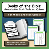Books of the Bible Study Tools and Quizzes for Bible Class