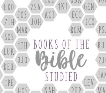 Preview of Books of the Bible Study Tracker