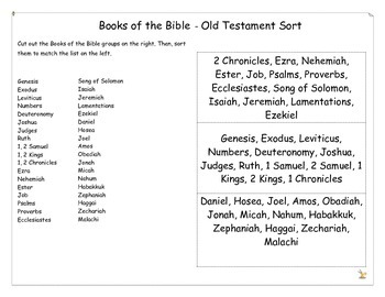 Books of the Bible Trace & Sort by Sara Scott | Teachers Pay Teachers