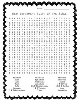 Books of the Bible Word Search by Ready Now Consulting | TpT