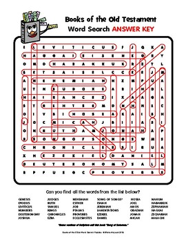 Books Of The Bible Word Search Puzzles By Diane Mcloud Tpt