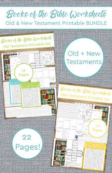 Books of the Bible Worksheets ~ Old & New Testament Printable Bundle