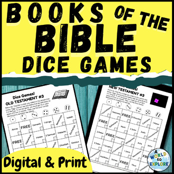 Preview of Books of the Christian Bible Dice Games Activity