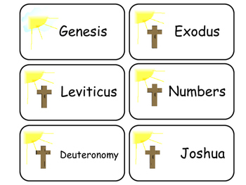 Preview of Books of the Old Testament Printable Flashcards. Preschool-Kindergarten Bible.