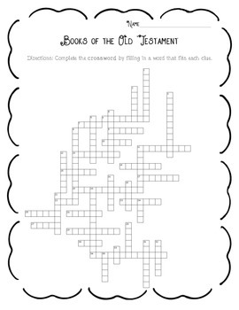 Books of the Old Testament Crossword by Ready Now Consulting TPT