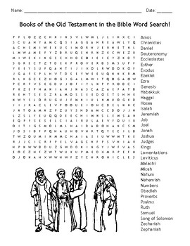 Preview of Books of the Old Testament in the Bible Word Search!