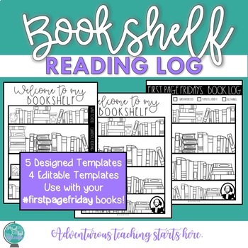 Preview of Bookshelf Reading Log (An Interactive Book Record Keeper)