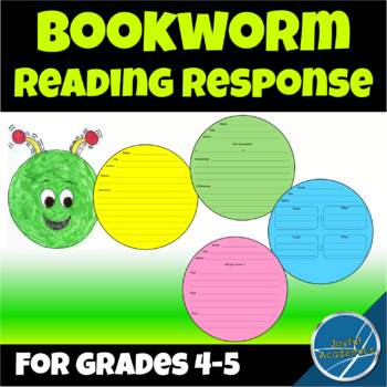 Preview of Bookworm Reading Response for Any Book Grades 4-5