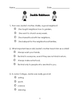Jackie Robinson Grades 4-8-WebQuest