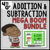 4th Grade Addition and Subtraction Unit Review MEGA Boom C