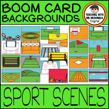 Preview of Boom Card Backgrounds l Sport Field Scenes l Distance Learning Templates