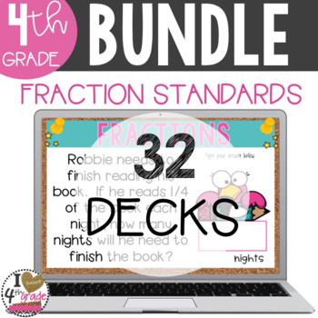 Preview of Boom Card Bundle Fractions for 4th Grade 