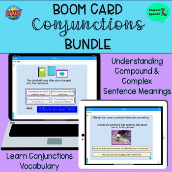 Preview of Boom Card Conjunctions Bundle