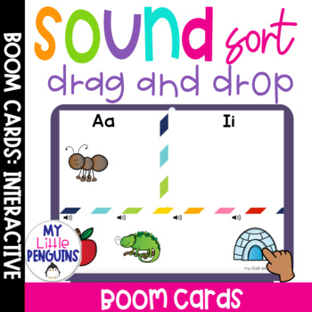 Preview of Boom Card Deck*: Beginning Sound Sort | Distance Learning Boom Cards