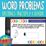 Boom Card Deck*: Decimal Word Problems Multiply & Divide
