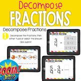 Boom Card Deck: Decompose Fractions with Addition | Boom C