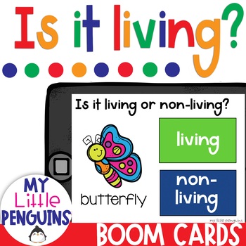 Preview of Boom Card Deck*: Living vs Non-Living | Distance Learning | Boom Cards |