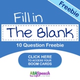 Boom Card Freebie: Fill In The Blank