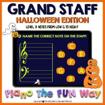 Preview of Boom Card: Grand Staff Halloween Edition Level 3