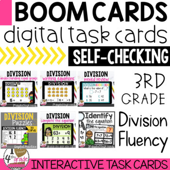 Preview of Boom Card Division Bundle Distance Learning
