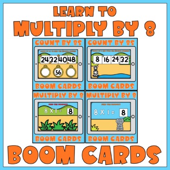 Preview of Boom Card Multiplication by Eight Bundle