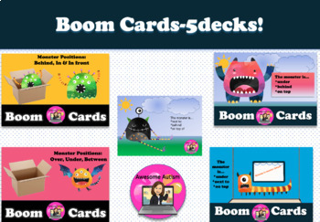 Preview of Boom Card Preposition Bundle