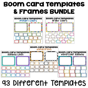 Preview of Boom Card Template and Frames BUNDLE 1