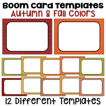 Preview of Boom Card Templates and Frames in Autumn and Fall Colors