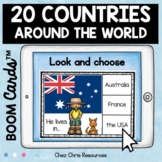 Boom Cards : 20 countries around the world : look and sele