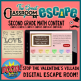 Boom Cards™ 2nd Grade Math Valentine's Day Escape Room Activity