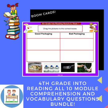 Preview of Boom Cards: 4th Grade Into Reading 10 Module Comprehension and Vocabulary Bundle