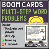 4th Grade Multi-Step Word Problems | Boom™ Cards | Distanc