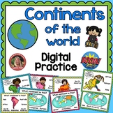 Boom Cards 7 Continents of the World Digital Practice