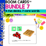 Boom Cards AAC Core Vocabulary Activities Bundle 7 for Spe