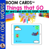 Boom Cards AAC Core Word Activities Transportation, Speech