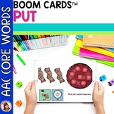 Boom Cards™ AAC Core Word PUT for Speech Therapy Activitie