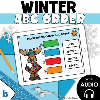Preview of ABC Order | Alphabetical Order | Winter Boom Cards