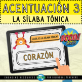 Boom Cards™ Acentuación (3) La Sílaba Tónica en Español | 
