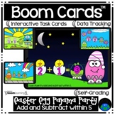 Boom Cards™ Add and Subtract within Five Easter Egg Pajama Party