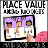 Adding Two Digit Numbers with Base 10 Blocks | Boom Cards™