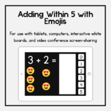 Boom Cards: Adding Within 5 with Emojis