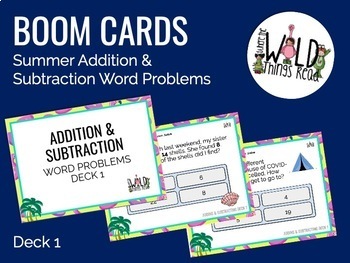 Preview of MATH Boom Cards Set 1: Addition & Subtraction Word Problems