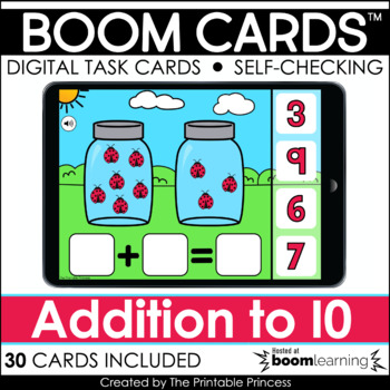 Preview of Boom Cards™ Addition to 10 | Kindergarten