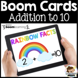 Boom Cards™ Addition to 10 Rainbow Facts