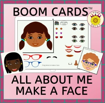 Preview of All about me Make a Face Boom Cards™